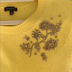 Jeweled Talbots Beaded Corsage  3/4 sleeve